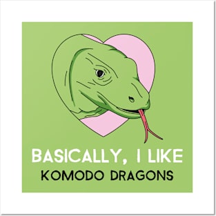 Basically, I Like Komodo Dragons Posters and Art